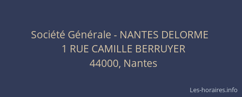 Société Générale - NANTES DELORME 