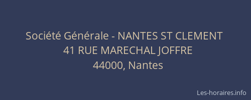 Société Générale - NANTES ST CLEMENT 