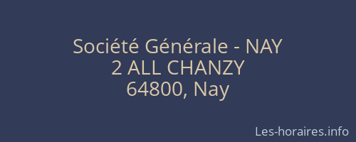 Société Générale - NAY 