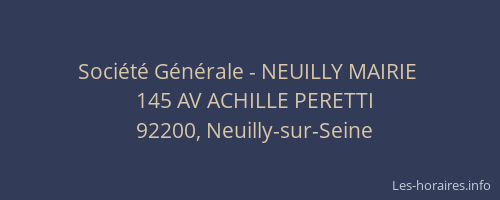 Société Générale - NEUILLY MAIRIE 