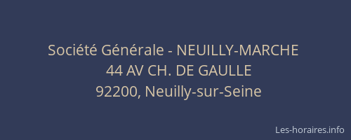 Société Générale - NEUILLY-MARCHE 