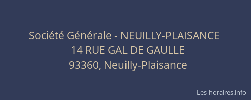 Société Générale - NEUILLY-PLAISANCE 