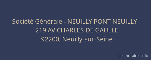 Société Générale - NEUILLY PONT NEUILLY 