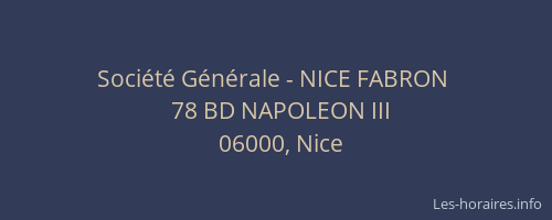 Société Générale - NICE FABRON 
