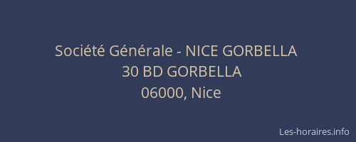 Société Générale - NICE GORBELLA 