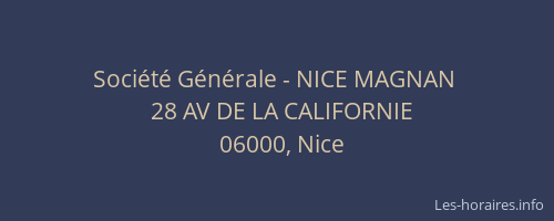 Société Générale - NICE MAGNAN 