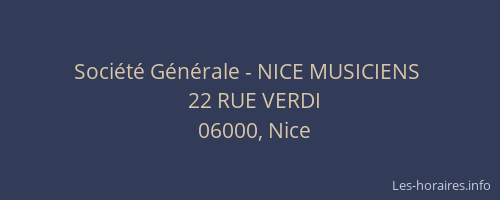 Société Générale - NICE MUSICIENS 