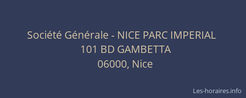 Société Générale - NICE PARC IMPERIAL 