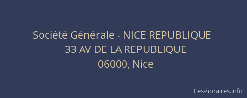Société Générale - NICE REPUBLIQUE 