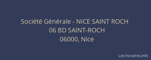 Société Générale - NICE SAINT ROCH 