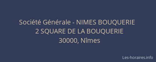 Société Générale - NIMES BOUQUERIE 