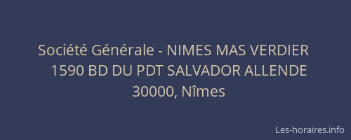 Société Générale - NIMES MAS VERDIER 