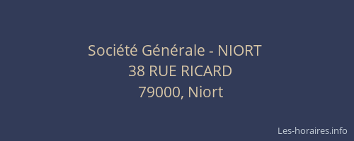 Société Générale - NIORT 