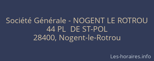 Société Générale - NOGENT LE ROTROU 