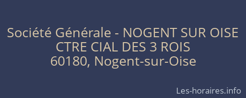 Société Générale - NOGENT SUR OISE 