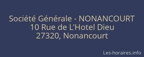 Société Générale - NONANCOURT 