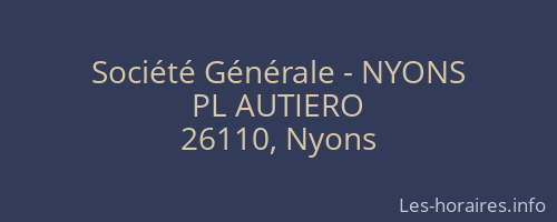 Société Générale - NYONS 