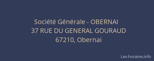 Société Générale - OBERNAI 