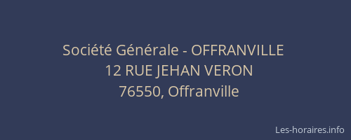 Société Générale - OFFRANVILLE 