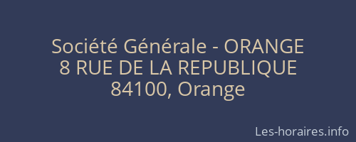Société Générale - ORANGE 