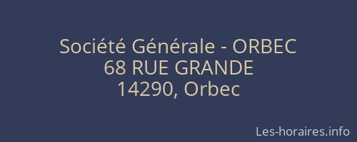 Société Générale - ORBEC 