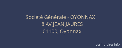 Société Générale - OYONNAX 