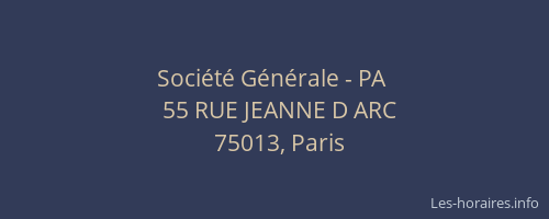 Société Générale - PA 