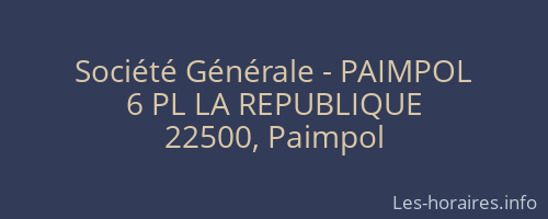 Société Générale - PAIMPOL 