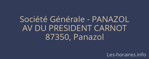 Société Générale - PANAZOL 