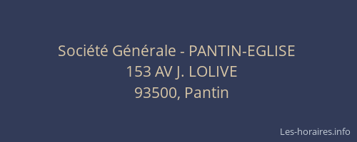Société Générale - PANTIN-EGLISE 
