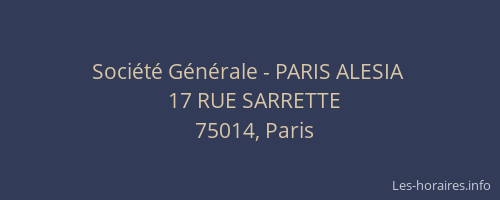 Société Générale - PARIS ALESIA 