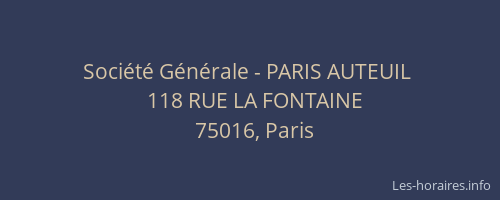 Société Générale - PARIS AUTEUIL 