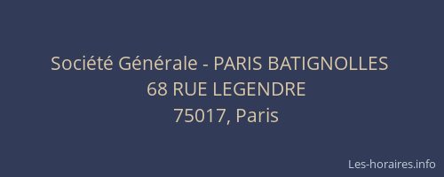 Société Générale - PARIS BATIGNOLLES 
