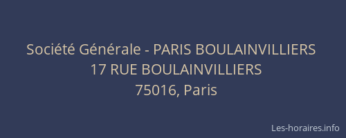 Société Générale - PARIS BOULAINVILLIERS 