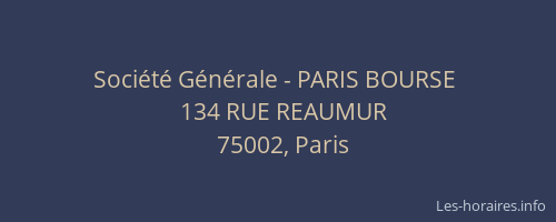 Société Générale - PARIS BOURSE 