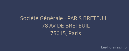 Société Générale - PARIS BRETEUIL 