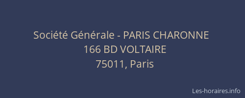 Société Générale - PARIS CHARONNE 