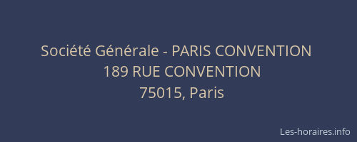 Société Générale - PARIS CONVENTION 