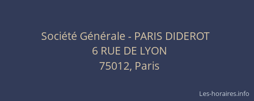 Société Générale - PARIS DIDEROT 