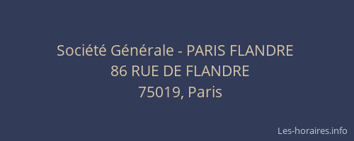 Société Générale - PARIS FLANDRE 