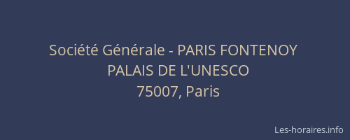 Société Générale - PARIS FONTENOY 