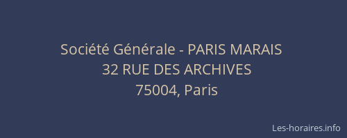 Société Générale - PARIS MARAIS 