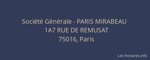 Société Générale - PARIS MIRABEAU 