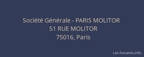 Société Générale - PARIS MOLITOR 