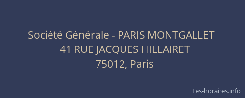Société Générale - PARIS MONTGALLET 