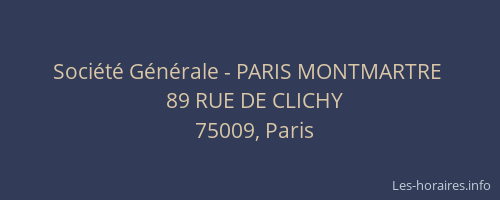 Société Générale - PARIS MONTMARTRE 