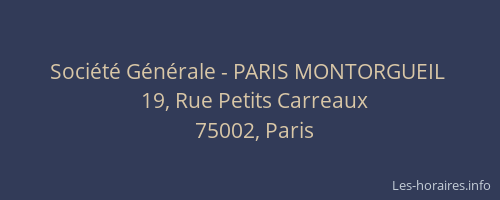 Société Générale - PARIS MONTORGUEIL 