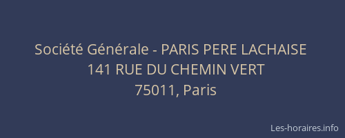Société Générale - PARIS PERE LACHAISE 