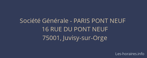 Société Générale - PARIS PONT NEUF 