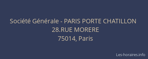 Société Générale - PARIS PORTE CHATILLON 